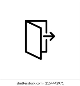 Logout icon. Exit Vector in trendy flat style. Flat Web Mobile Icon, Sign, Symbol, Button, Element - Vector illustration on white background