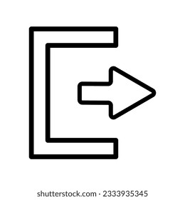 Logout-Symbol. Verlassen Sie den Vector im trendigen Flachstil. Flaches Web Mobile Symbol, Zeichen, Symbol, Button, Element - Vektorgrafik. einzeln auf weißem Hintergrund