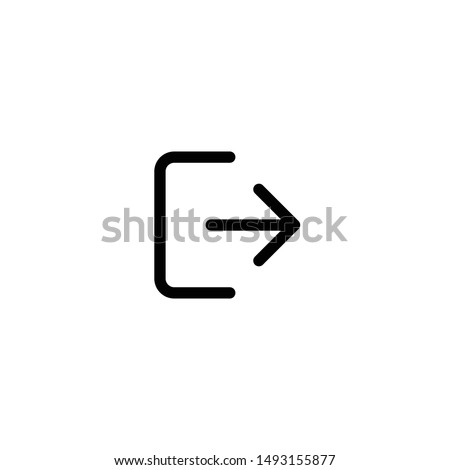 Logout icon. Exit Vector in trendy flat style. Flat Web Mobile Icon, Sign, Symbol, Button, Element - Vector illustration. 