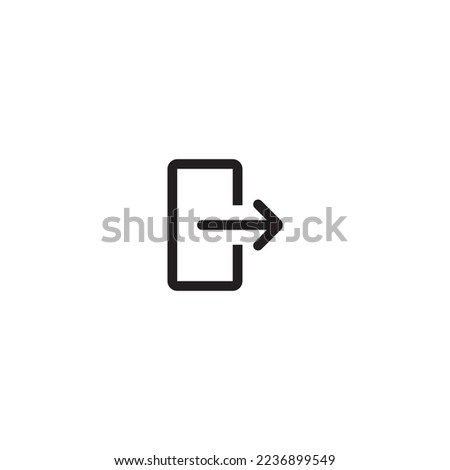 Logout icon. Exit Vector in trendy flat style