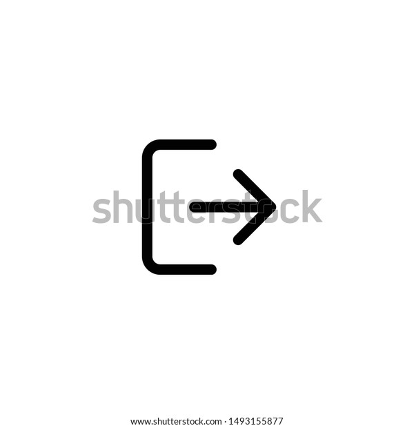 Logout\
icon. Exit Vector in trendy flat style. Flat Web Mobile Icon, Sign,\
Symbol, Button, Element - Vector illustration.\
