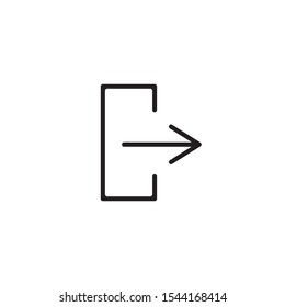 Logout icon flat design. Vector illustration.