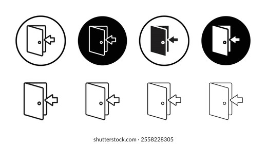 Logout icon Flat line illustration
