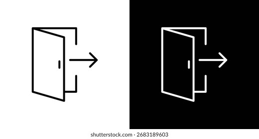 ícone Logout Ilustração. Gráfico vetorial. EPS 10