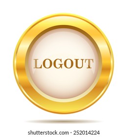 Logout icon. Internet button on white background. EPS10 vector. 