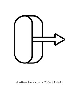 Logout icon isolated on white background