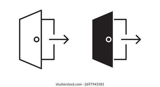 Línea de icono de cierre de sesión. eps 10 Ilustración vectorial