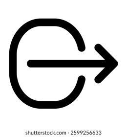 logout icon in line style