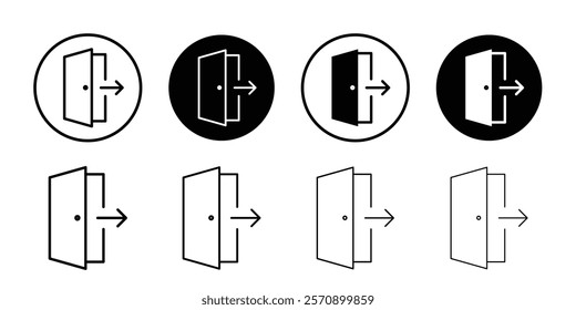 Logout icon linear logo isolated