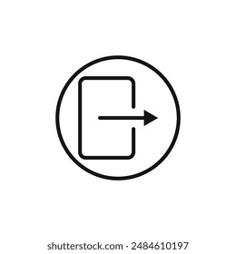 Logout icon logo sign vector outline