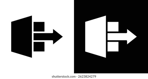 Ícone de logoff para design de interface do usuário do aplicativo móvel da Web de logotipo.