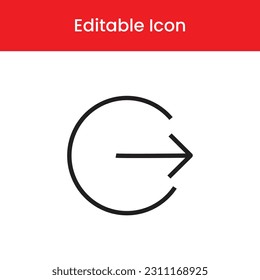 Icono de cierre de sesión, icono de esquema de cierre de sesión, icono de vector de cierre de sesión