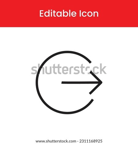 Logout icon, Logout outline icon, Logout vector icon
