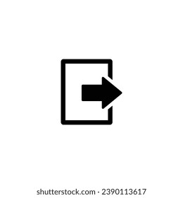 Logout icon, output sign, exit icon vector for web site Computer and mobile app