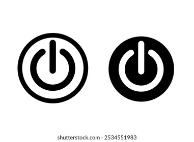 ícone de logout. botão de energia vetor no fundo branco