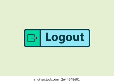 Logout icon. icon related to UI elements. suitable for web site, app, user interfaces,element, printable etc. flat line icon style. simple vector design editable