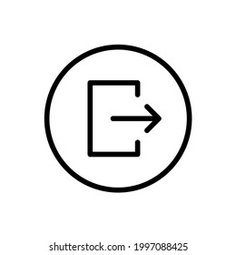 Logout icon with rounded style
