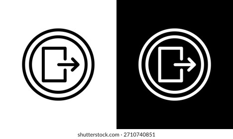 Cerrar sesión con diseño de conjunto de iconos