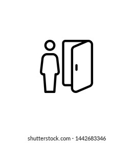 logout icon sign signifier vector