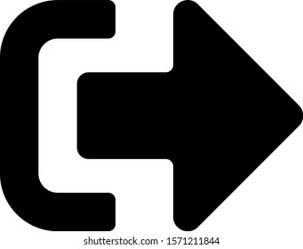Logout icon or sign and Logout symbol vector