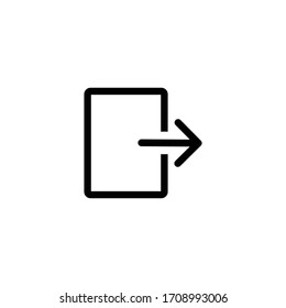 Logout icon, Logout sign and symbol vector design