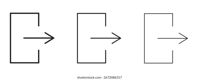 Ícone Logout. Ilustração de elemento simples. Pode ser usado para web e celular.