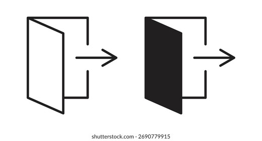 Logout icon simple vector symbol