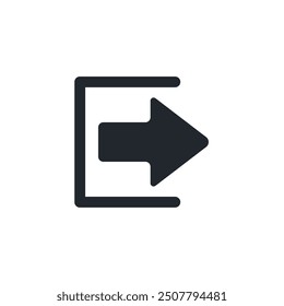 Logout icon symbol template for graphic and web design collection logo vector illustration