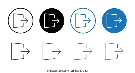 Logout icon Thin outline art symbol