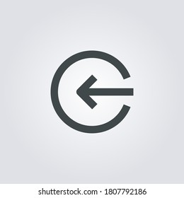 Logout Icon. usr logout symbol isolated on Gradient background. Vector Illustration
