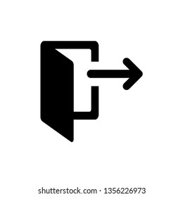 Logout icon vector