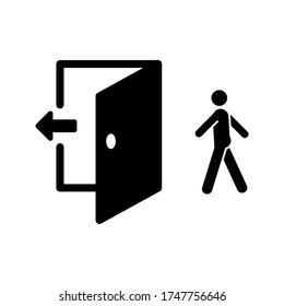 logout icon vector for any purposes on white background
