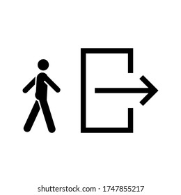 logout icon vector for any purposes on white background