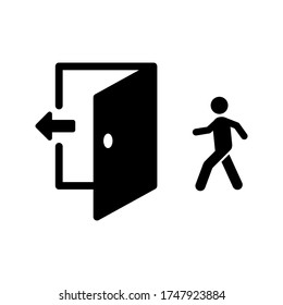 logout icon vector for any purposes on white background