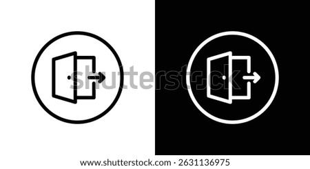 Logout icon vector collection. vector sign illustration