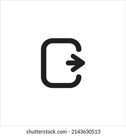 Logout Icon vector icon design