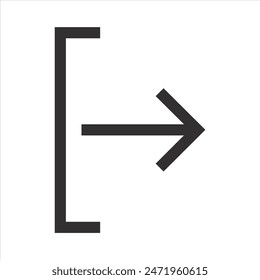 Logout icon - vector illustration . Logout, Exit, Out, Door, Leave, Outside, Sign out, Close, line, outline, icons .