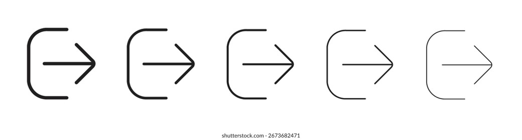 Icono de cierre de sesión Ilustración vectorial aislada