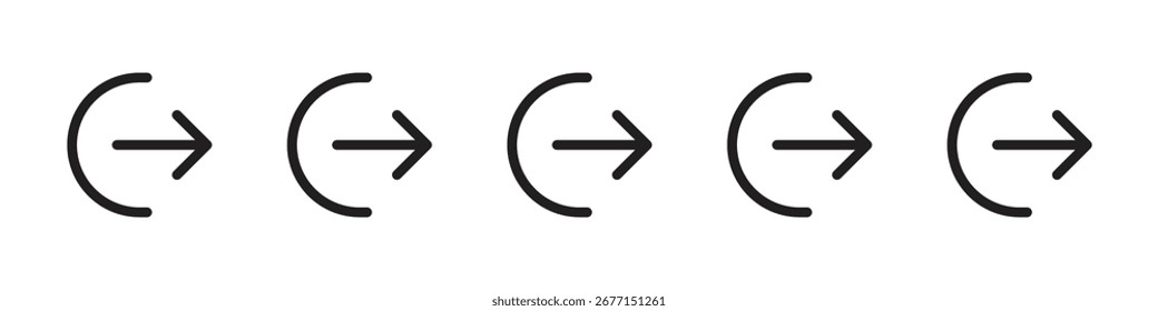 Ilustração de vetor de ícone de logoff isolada
