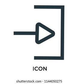 Logout icon vector isolated on white background for your web and mobile app design, Logout logo concept
