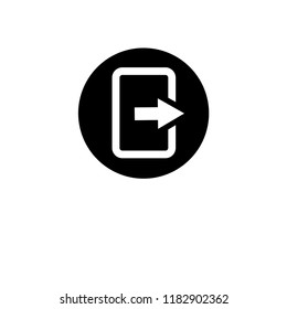 Logout icon vector isolated on white background, logo concept of Logout sign on transparent background, filled black symbol