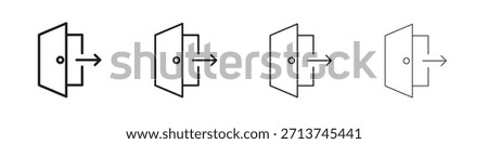 Logout icon. Vector isolated pictograms.