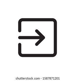 logout icon vector on white background