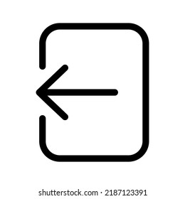 Logout Icon Vector Symbol Design Illustration