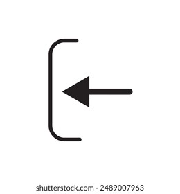 Logout Icon Vector Symbol Design Illustration