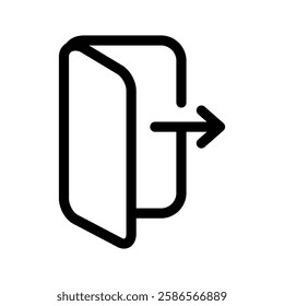 Logout Icon Vector Symbol Design Illustration