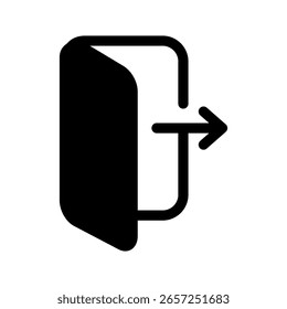 Logout Icon Vector Symbol Design Illustration