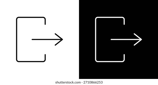 Iconos de cierre de sesión. iconos de vector de dibujo de línea