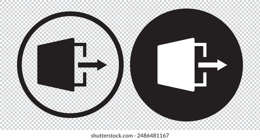 Plantilla de Vector Cerrar sesión Ilustración vectorial plana para gráficos y Diseños web.
