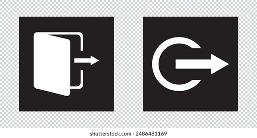 Logout icon.Vector logout Icon template black color editable. log out Icon symbol Flat vector illustration for graphic and web design.